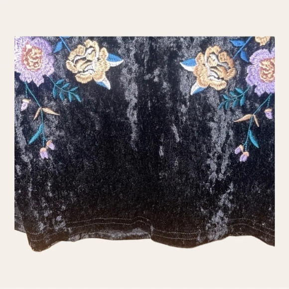 💥NWT💥 ODDY VELVET EMBROIDERED LONG SLEEVE TOP NEVER WORE PERFECT CONDITION - Picture 9 of 13